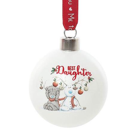 Best Daughter Me To You Bear Christmas Bauble